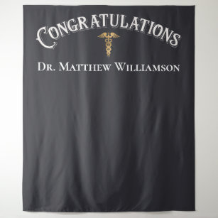 Congratulations Elegant Doctor Medical Graduation Tapestry