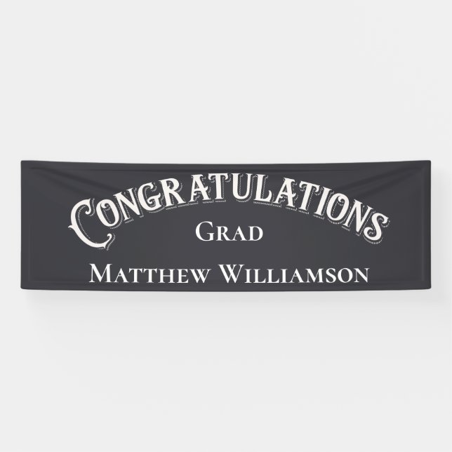 Congratulations Elegant Graduation Banner (Horizontal)