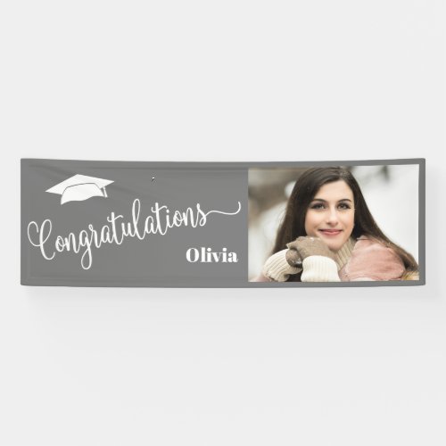 Congratulations Elegant Photo Graduation  Banner
