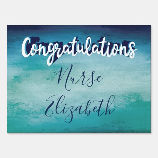 Congratulations Elegant Stylish Nurse Graduate Sign | Zazzle.com