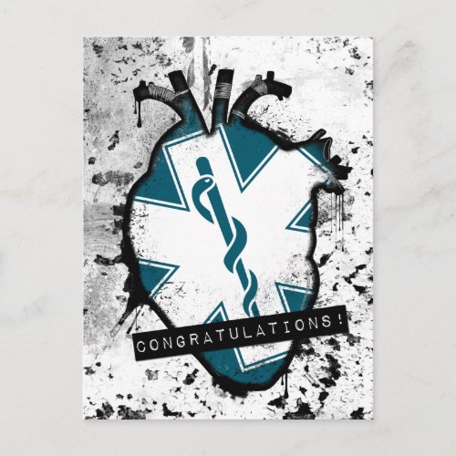 congratulations emergency medical services worker postcard