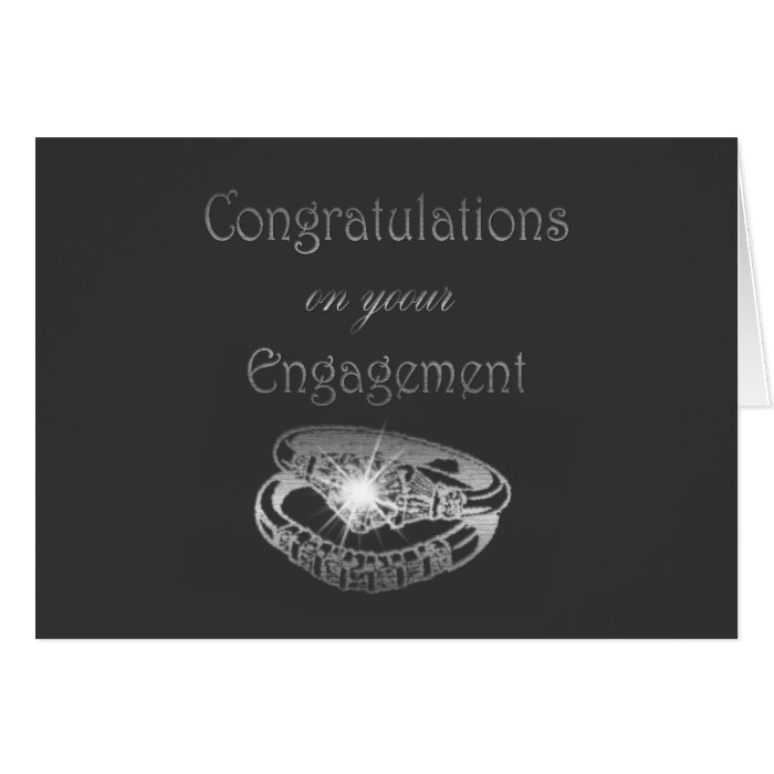 Congratulations Engagement Rings Art Cards