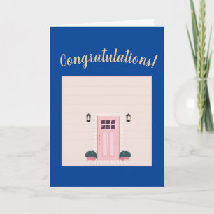 Congratulations Fancy Contemporary Script New Home Card