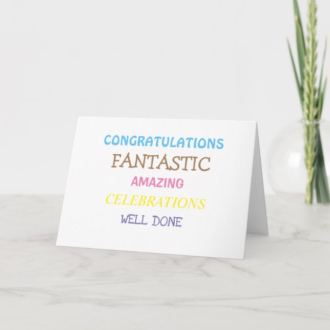 Congratulations Fantastic Card (Front)