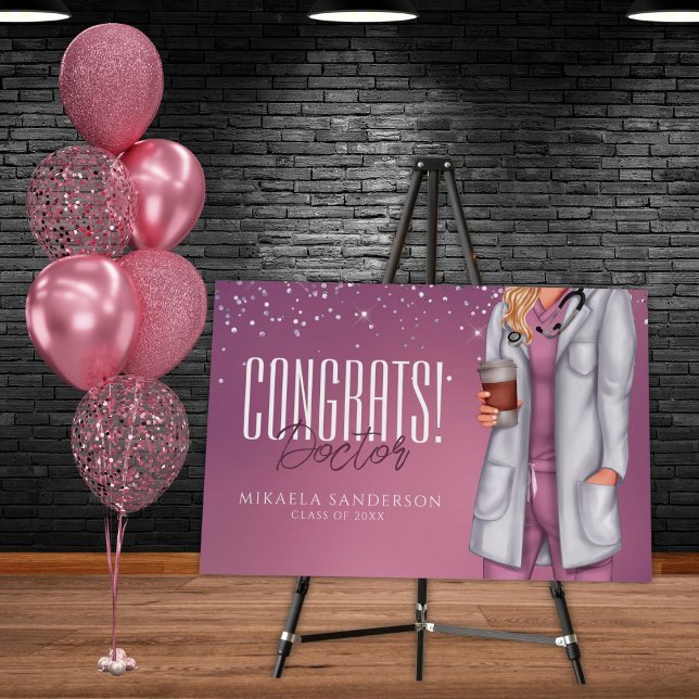 Congratulations Female Medical Doctor Graduation  Foam Board (Creator Uploaded)