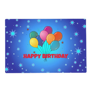 Congratulations! festive starry sky, placemat