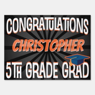 Congratulations fifth 5th grade graduation sign