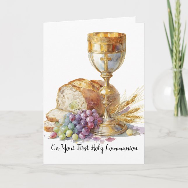 Congratulations First Holy Communion Blessings Card (Front)