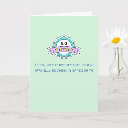 Congratulations Five Star Rating Greeting Card