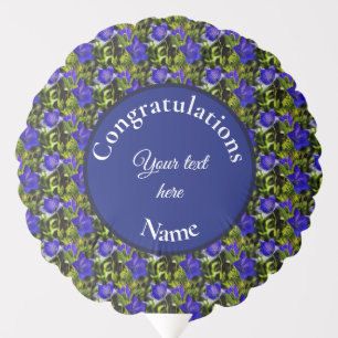 Congratulations Floral Art Personalized Balloon