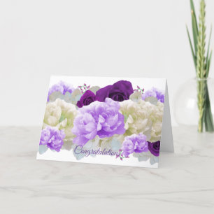 Congratulations Floral Wedding Card