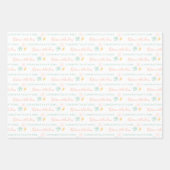 Congratulations Floral Wrapping Paper Sheets  (Front 3)