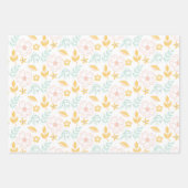 Congratulations Floral Wrapping Paper Sheets  (Front)