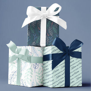 Congratulations Floral Wrapping Paper Sheets