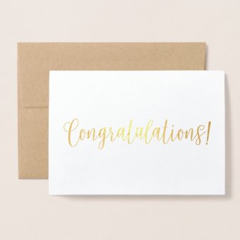 Congratulations Foil Card | Zazzle