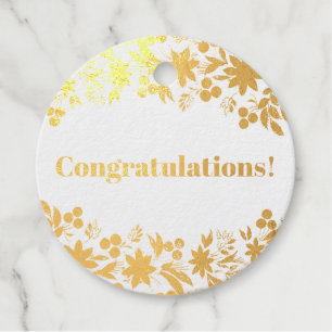 Congratulations Foil Favor Tags