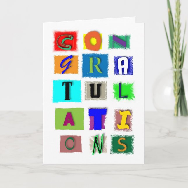 Congratulations for any occasion card (Front)