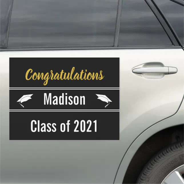 Congratulations for Class of 2021 Graduate Car Magnet | Zazzle