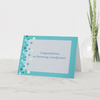 Congratulations For Grandparents In Blue Card by randysgrandma at Zazzle