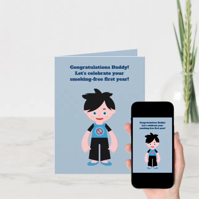 Congratulations for quitting smoking dad card Zazzle