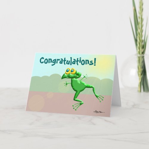 Congratulations Frogs Card