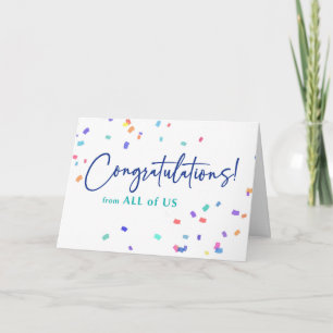 Congratulations From All of Us Business Confetti Card