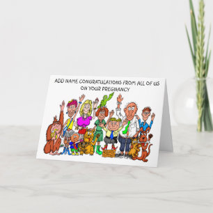 Congratulations from all of us on your pregnancy card