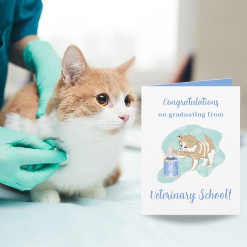 Congratulations from Veterinary School Cat  Card