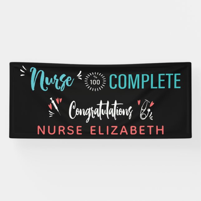 Congratulations Funny Nursing Graduation Banner (Horizontal)