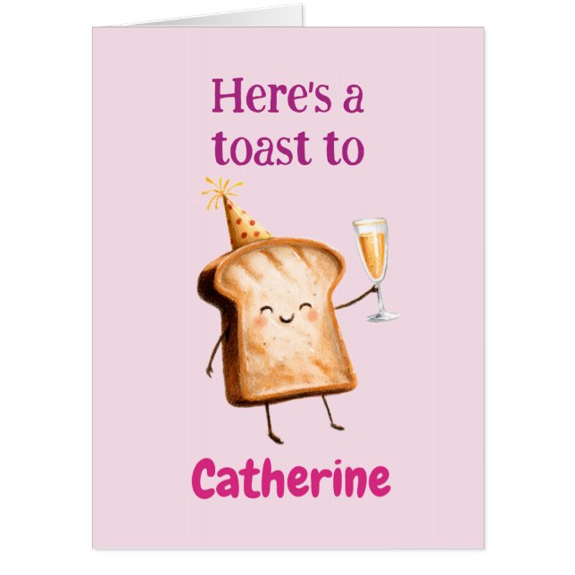 Congratulations, Funny Toasts Greetings, Bubbly  Card (Front)