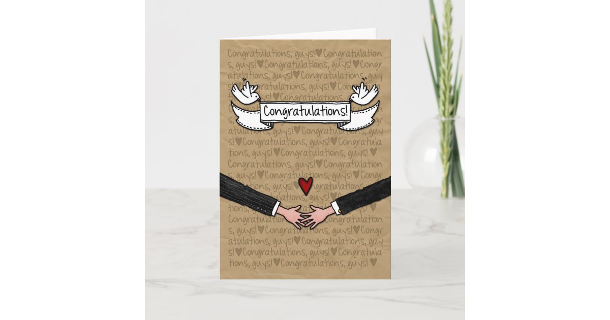 Congratulations Gay Wedding Couple Card