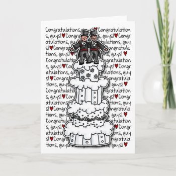 Congratulations - Gay Wedding Couple Card by cfkaatje at Zazzle