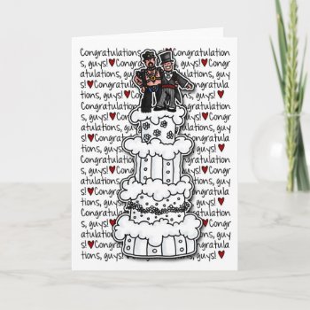 Congratulations - Gay Wedding Couple Card by cfkaatje at Zazzle