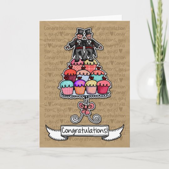 wedding couple gay congratulations cupcakes Gay Card Congratulations Couple Wedding