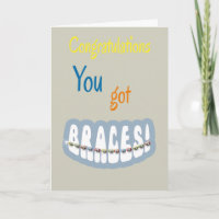 Congratulations Getting Braces - Braces Smile Boy Card