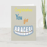 Congratulations Getting Braces — Braces Smile Boy Card at Zazzle