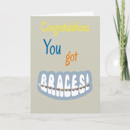 Congratulations Getting Braces — Braces Smile Boy Card