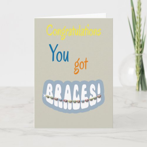 Congratulations Getting Braces  Braces Smile Boy Card