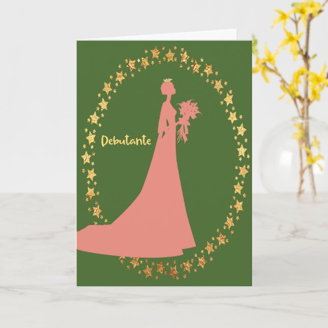 Congratulations & Gift Card for Debutante (Yellow Flower)