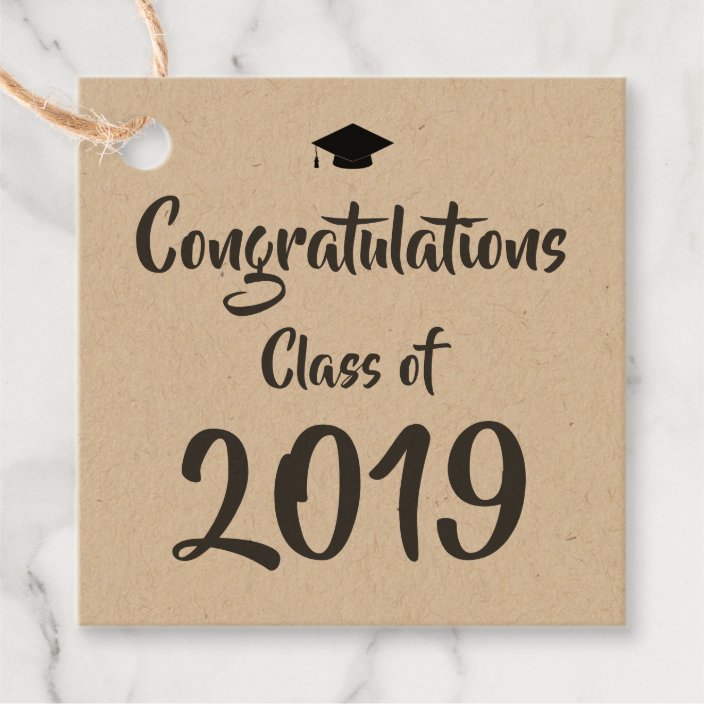 Congratulations Gift Tag Graduation Tag Kraft Favor Tags Zazzle Com Broadway basketeers towering heights assorted chocolate congratulations gift box. zazzle