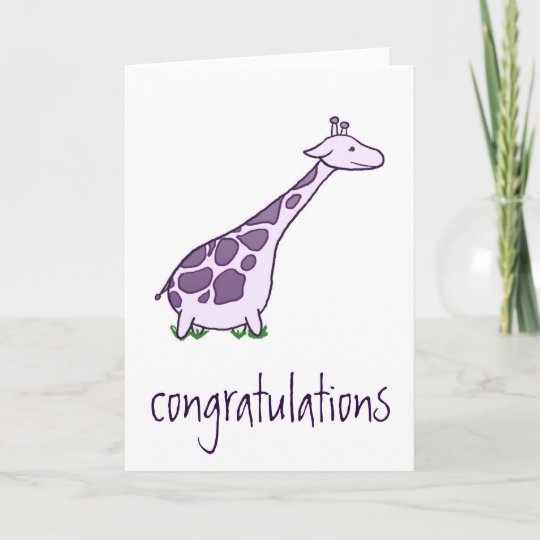 Congratulations Giraffe Card | Zazzle.com