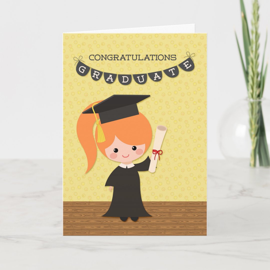 Congratulations, Girl Graduate Card 