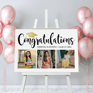 Congratulations Gold 3 Photo 2026 Graduation Foam Board