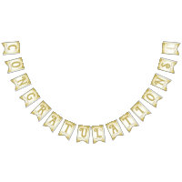 ☆CONGRATULATIONS☆ Gold Confetti Bunting Flags