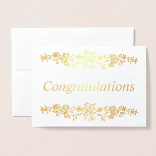 Congratulations Gold Foil Card