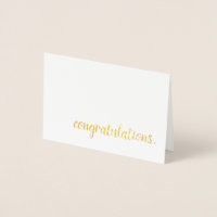 congratulations gold foil