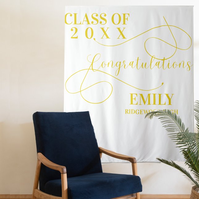 Congratulations Gold Graduate Name 2025 graduation Tapestry (Congratulations Gold Graduate Name 2024 graduation Tapestry)