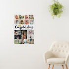 Congratulations Gold Graduation Photo Collage