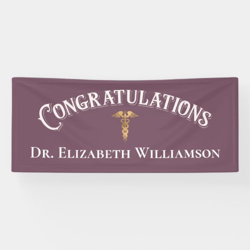 Congratulations Gold Nurse Doctor Medical Banner
