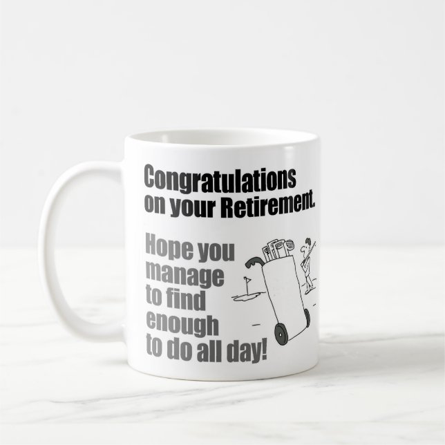 Congratulations Golfer Retirement Coffee Mug (Left)